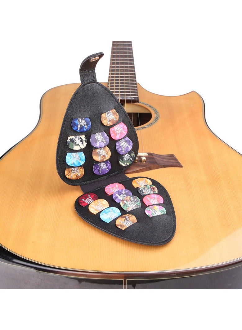 general 22PCS Guitar Picks with Case - 6 Thicknesses (0.46-1.5mm) Celluloid Plectrums & PU Leather Storage Bag for Acoustic Electric Guitar - Image 2