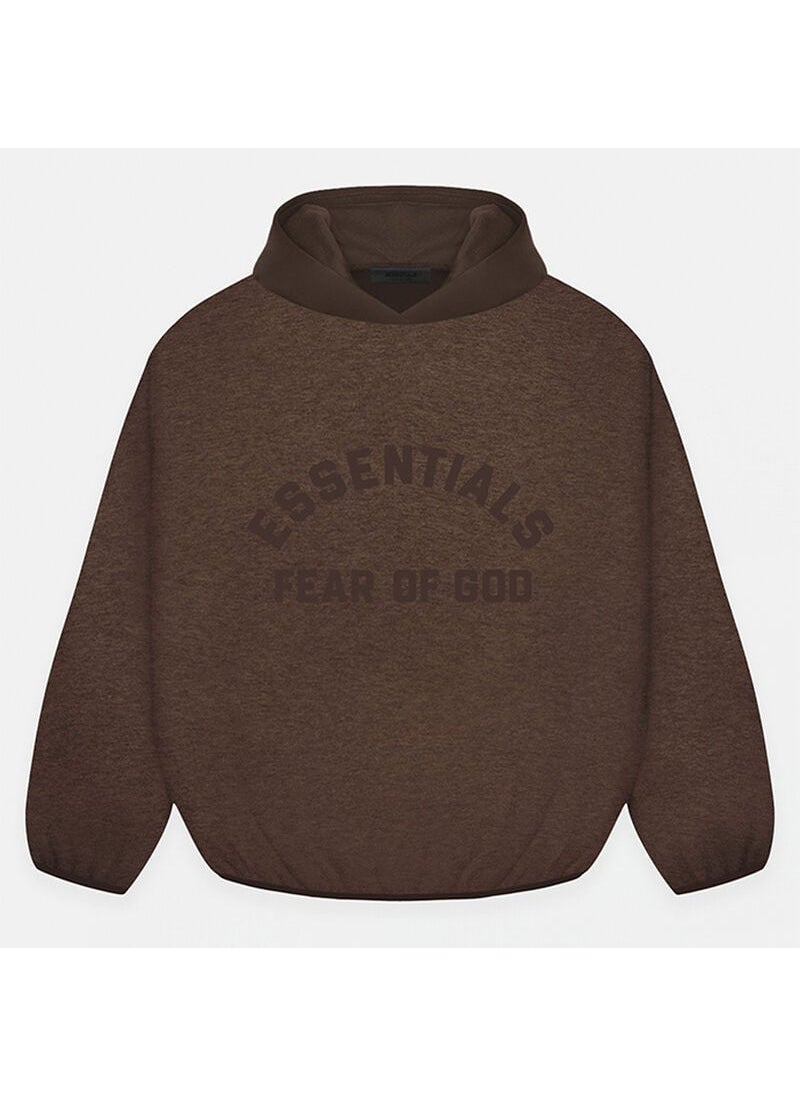 Generic - 2024 SS Two-Tone Fleece Hoodie ESSENTIALS FOG floral chestnut brown - Image 1