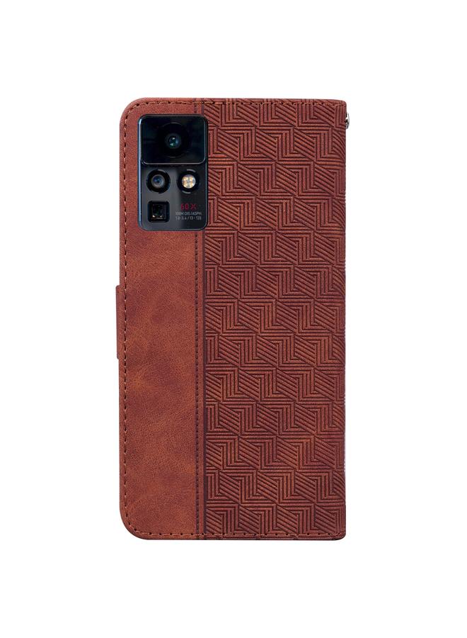 S-TOP Case For Infinix Zero X / X Pro Geometric Embossed Leather Phone Case - Image 3