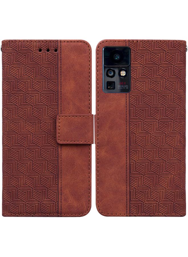 S-TOP Case For Infinix Zero X / X Pro Geometric Embossed Leather Phone Case - Image 1