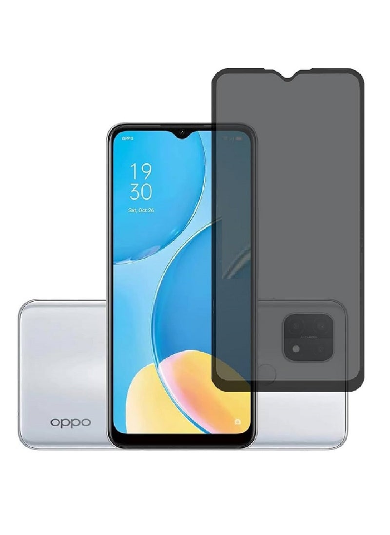 Super Tempered Glass Screen Protector Anti-Spy Privacy  Designed For Oppo A15s Full Screen Coverage And Bubble Free - Image 1