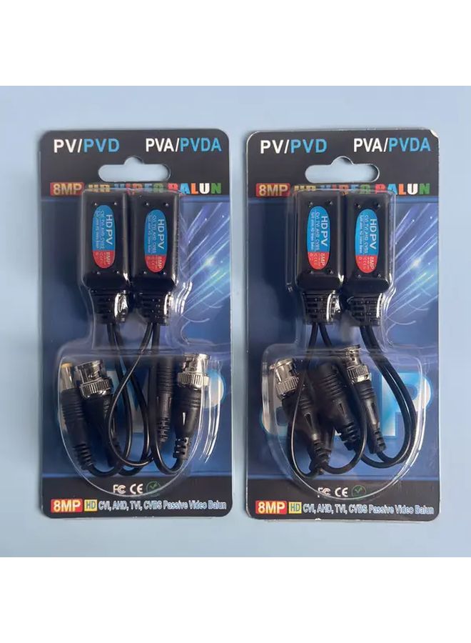 2pcs BNC To RJ45 Video Balun CCTV 8MP 5MP 3MP 1080P Twisted Pair For AHD Security Camera - Image 2