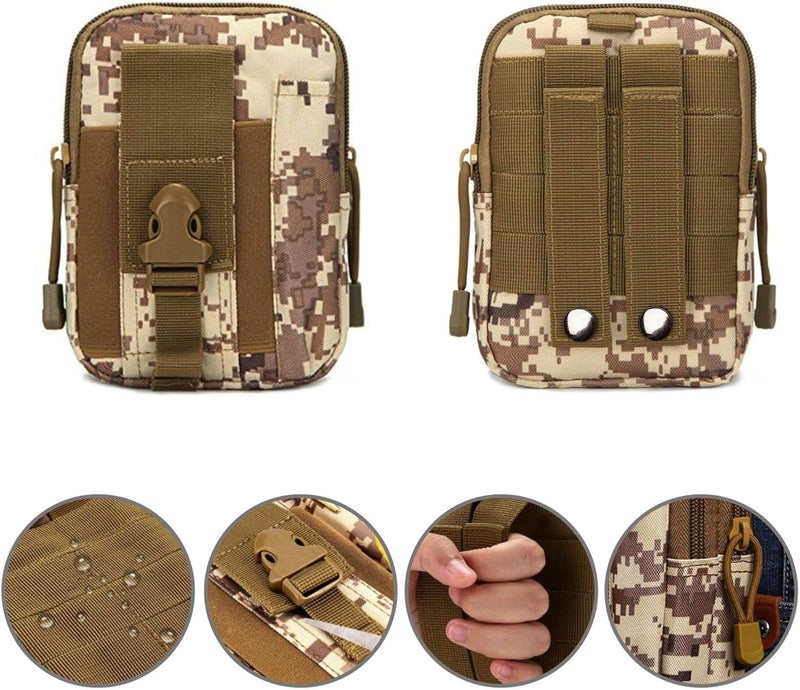 DOUNTO Tactical Waist Pouch EDC Molle Waist Bag Belt Phone Pouch Holster Purse Carrying Pouch for Smartphone, Tools - Image 4