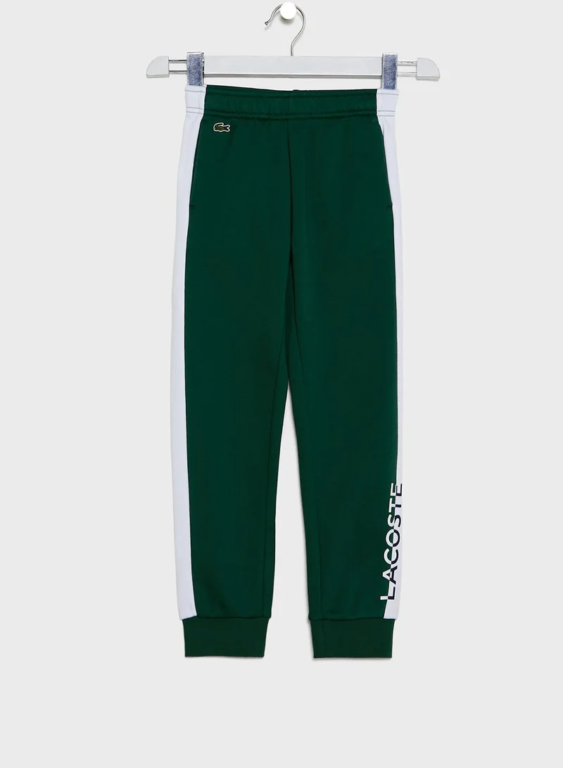LACOSTE Kids Side Striped Sweatpants