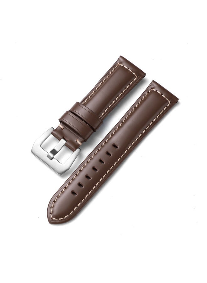 For Iwatch Strap Genuine Leather Apple Watch Strap Applewatch8 Huawei Gt3 Samsung S1 Pena Sea - Image 1