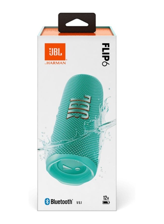 JBPL JBL Flip 6 Portable Bluetooth Speaker with 2-Way Speaker System and Powerful JBL Original Pro Sound, Up to 12 Hours of Playtime, Teal - Image 4