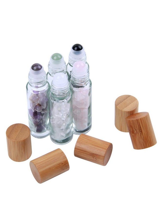 5 Pcs 10Ml Gemstone Roller Bottles,Refillable Roll On Bottles With Bamboo Lids Healing Crystal Chips Inside For Perfumes Aromatherapy Oils - pzsku/ZC35389BF384625D8DE45Z/45/_/1730727273/ef5983f2-74f3-48d0-aebe-8f996c892474