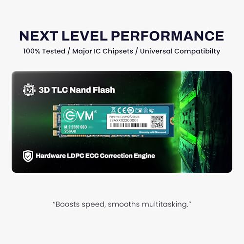 EVM 256GB M.2 SATA SSD 2280 | Internal SSD | Up to 530MB/s Read 420MB/s Write | Laptop Desktop Storage Upgrade | 5 Year Warranty (EVMM2/256GB) - Image 4