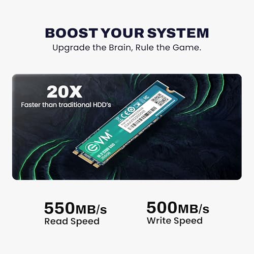 EVM 256GB M.2 SATA SSD 2280 | Internal SSD | Up to 530MB/s Read 420MB/s Write | Laptop Desktop Storage Upgrade | 5 Year Warranty (EVMM2/256GB) - Image 3