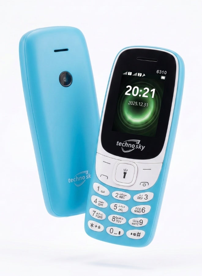 Classic Mobile Phone Dual SIM with Long-Lasting Battery and Bright Flashlight