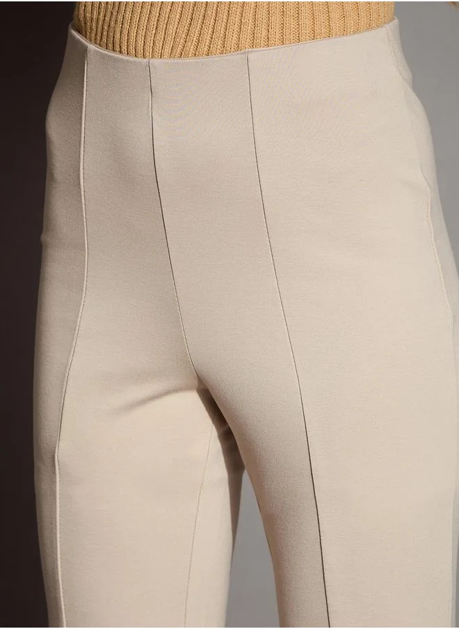 SASSAFRAS Bootcut Flared High Rise Trousers by Styli