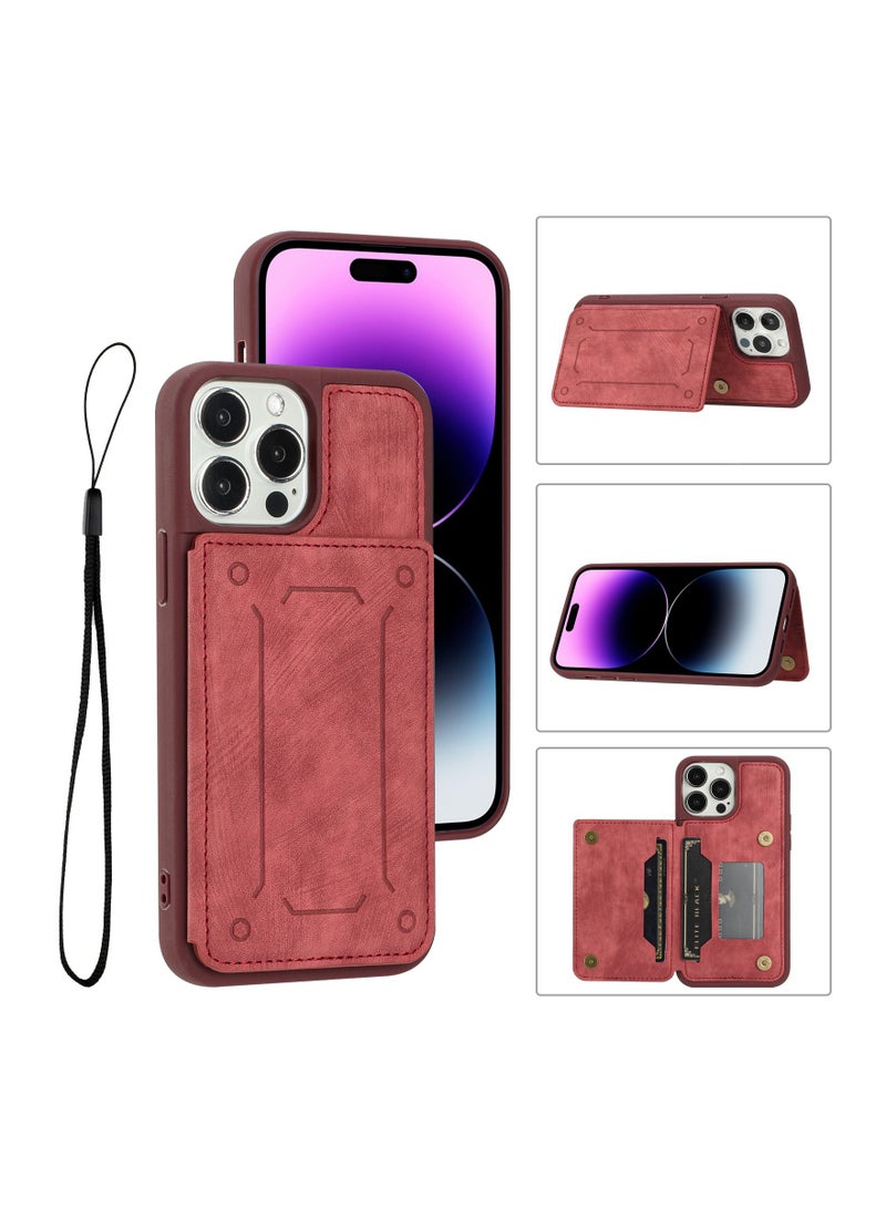 Suteni Back Cover Card Slots Leather Phone Case for iPhone - Image 3