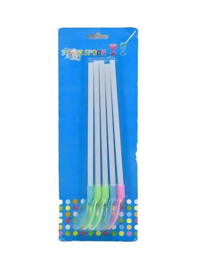 NIBEMINENT 5-Piece Pipette And Straws White/Blue/Pink