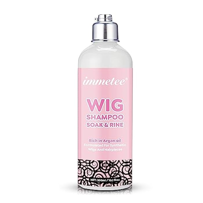 immetee 2 in 1 Shampoo & Conditioner for Wig, Wig Shampoo Wig Conditioner for Human Hair and Synthetic Hair 250ml (300ml/10.1fl oz, For Synthetic Wigs) - Image 1