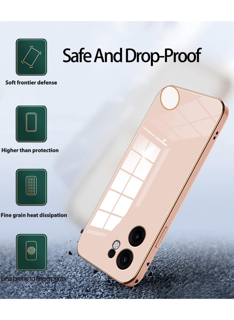 Compatible with Nothing CMF Phone 2 Pro cover, smooth veneer gold plated chrome, pink Thin and smooth shock-proof full protection Nothing CMF Phone 2 Pro case（pink） - Image 5