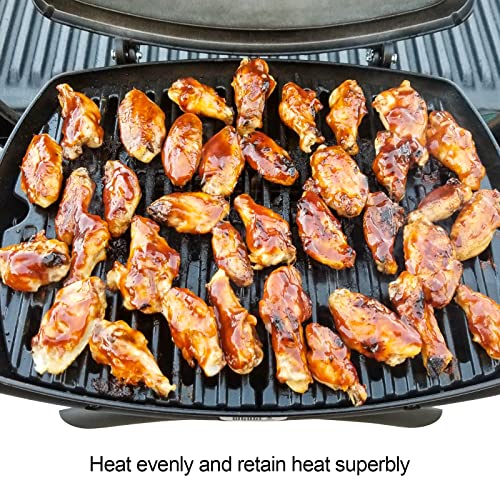 LS'BABQ 7582 Cooking Grid Grates for Weber Q100 Q1200 Q1400 Q120 Q1000 Gas Grills, 50060001 51060001 52020001,BBQ Accessories for Weber Baby Q, Matte Cast Iron,1 Pack - Image 4