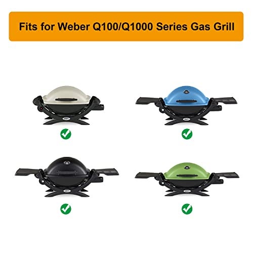 LS'BABQ 7582 Cooking Grid Grates for Weber Q100 Q1200 Q1400 Q120 Q1000 Gas Grills, 50060001 51060001 52020001,BBQ Accessories for Weber Baby Q, Matte Cast Iron,1 Pack - Image 5