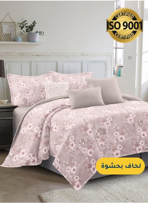 مفرش صيفي مفرد من مايكروفايبر، يناسب سرير بحجم 120 سم × 200 سم،  4 قطع، مع الحشوة، سلسلة سيلين