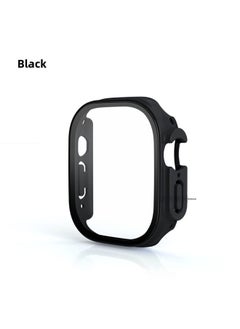 Generic For Iwatch Ultra Protective Case Tempered Film One-piece S8 Protective Case Apple Watch Ultra Protective Case-Color:Black (bare Shell)-Exterior Dimension:49mm  - Image 1