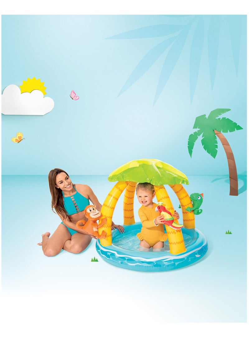 INTEX Tropical Island Inflatable Kiddie Pool - 40 x 34inches  - Image 5
