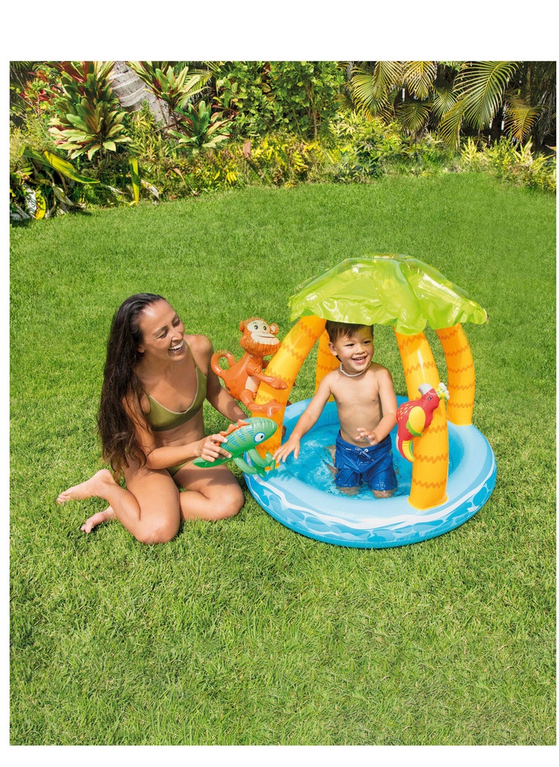 INTEX Tropical Island Inflatable Kiddie Pool - 40 x 34inches  - Image 3