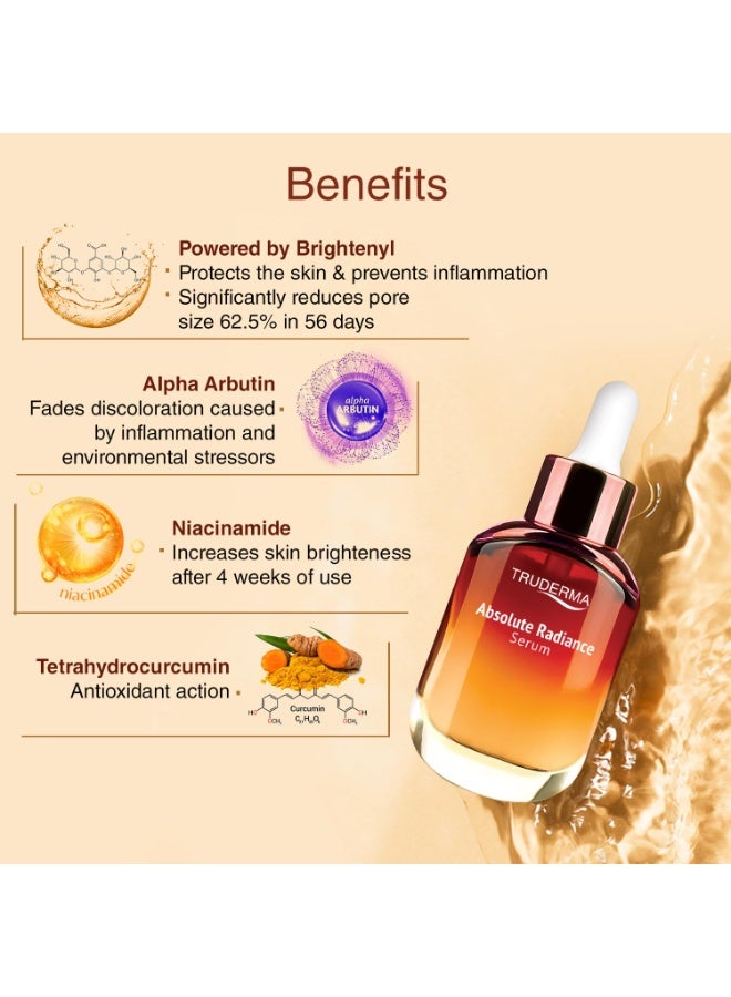 REGALIZ Truderma Absolute Radiance Serum | Intense Bio-Active De-Pigmenting & Skin Brightening Concentrate | 30ml - Image 2