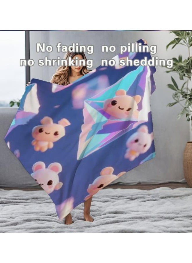 عام بطانية رقيقة من الفانيلا الكرتونية للأطفال والرضع (دافئة ومريحة، ومناسبة للنوم والألعاب) 70 سم * 100 سم - Image 5