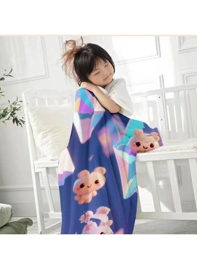 عام بطانية رقيقة من الفانيلا الكرتونية للأطفال والرضع (دافئة ومريحة، ومناسبة للنوم والألعاب) 70 سم * 100 سم - Image 2