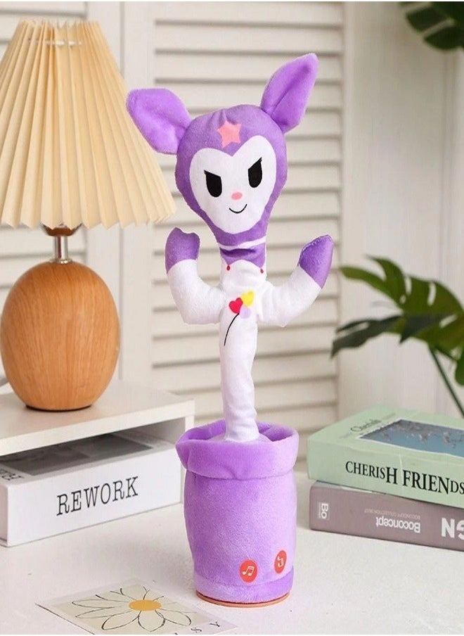 kuromi - Dancing Kuromi Cactus Imitates Voice, Musical, Rechargeable, Dancing Kuromi Cactus Plush Toy (Purple & White) - Image 1