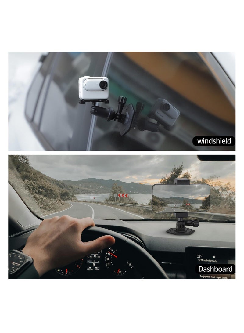 Helmet Adhesive Sticky Mount Curved Adhesive Base Kit, for DJI Osmo Action 4 Flexible Adhesive Mount, for Insta360 GO3/GoPro and Most Action Cameras - Image 3