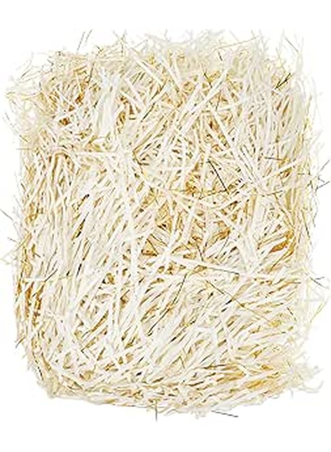 Metallic Gold Threads Crinkle Cut Paper Shred Filler 200g For Gift Baskets Wedding Retail Packaging