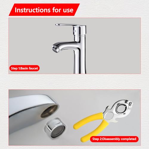 Pcmursal 2 Pack Faucet Aerator Removal wrench, Aerator Wrench, Installing Faucet Tool for Kitchen Sink Bathroom Replacement Part Repair Spanner - Image 4