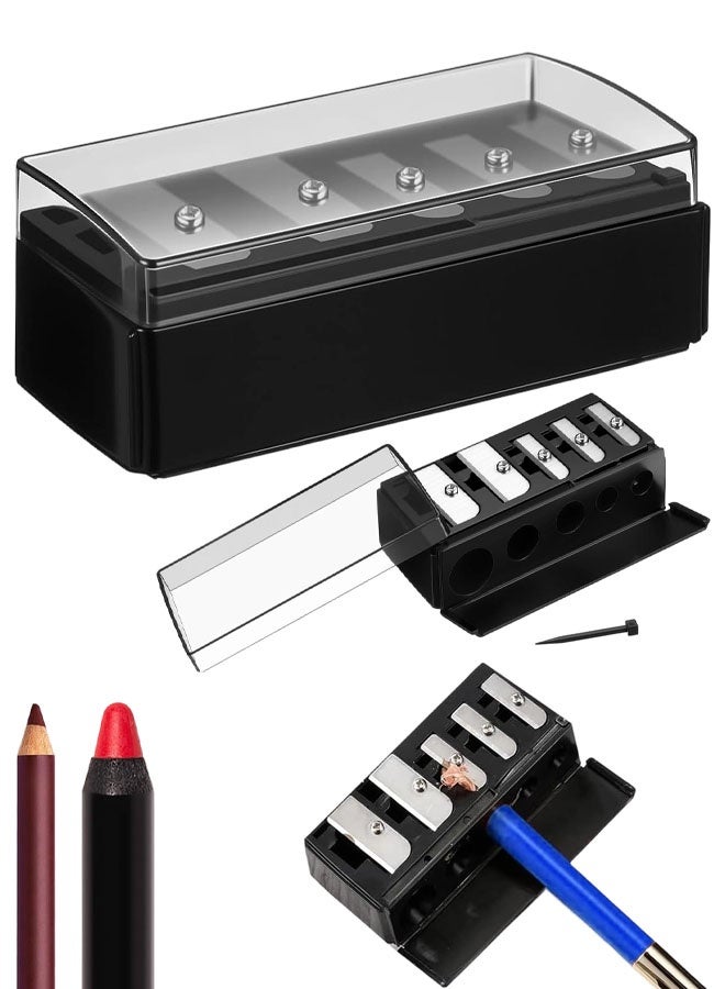 5 Hole Makeup Pencil Sharpener Cosmetic Tool Multiple Sizes Eyeliner And Lip Liner Sharpener For Women Sacapuntas De Lapiz Maquillaje - Image 1