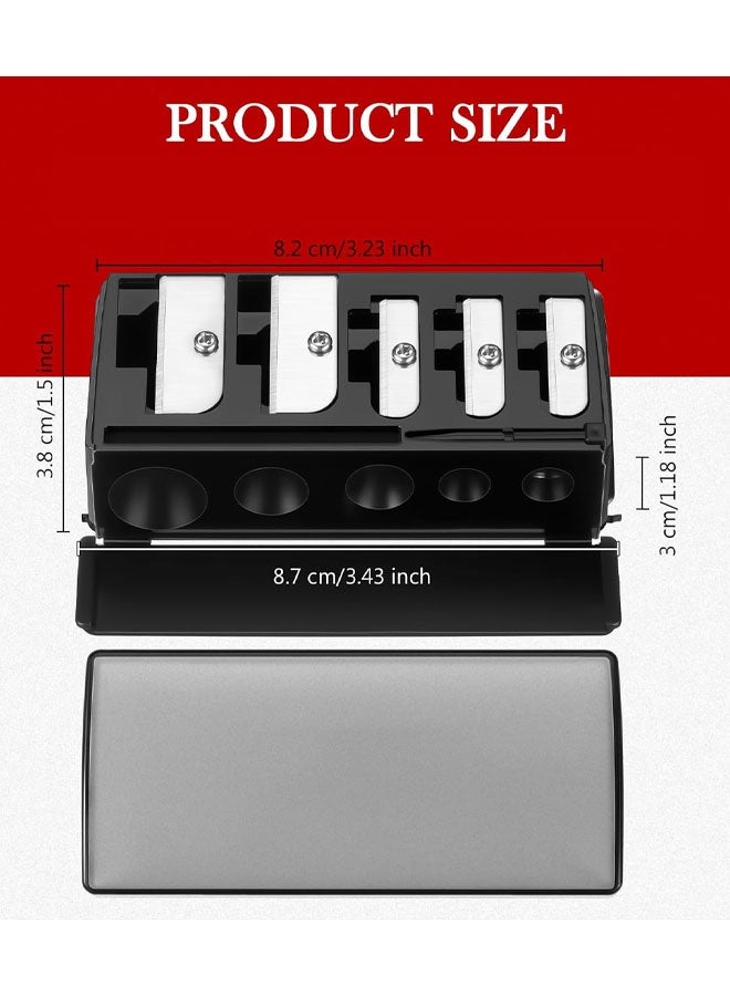 5 Hole Makeup Pencil Sharpener Cosmetic Tool Multiple Sizes Eyeliner And Lip Liner Sharpener For Women Sacapuntas De Lapiz Maquillaje - Image 2