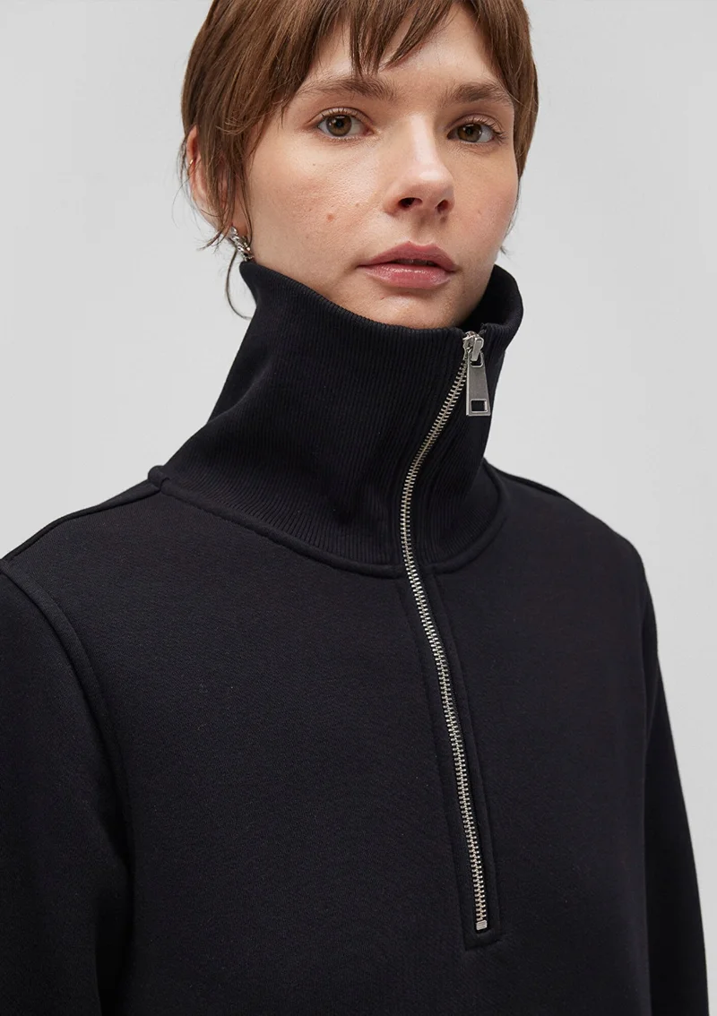 MAVI Blue Half Zipper Black Sweatshirt 1S10145-900