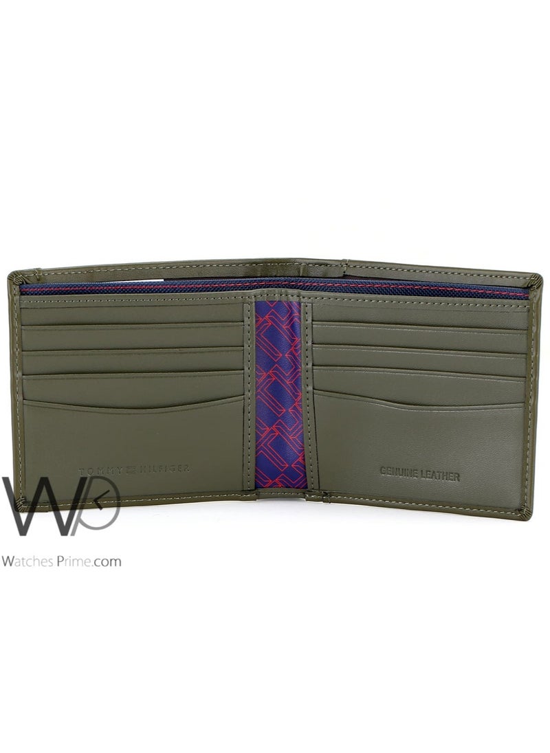 Tommy Hilfiger Plus Tommy Hilfiger Original Natural Leather Men's Wallet in Dark Green  - Image 3