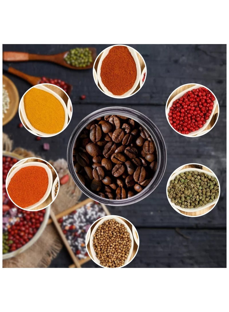 آر إيه أف مطحنة كهربائية لطحن القهوة والحبوب بقوة 300 وات، مزودة بشفرات حادة - Image 4