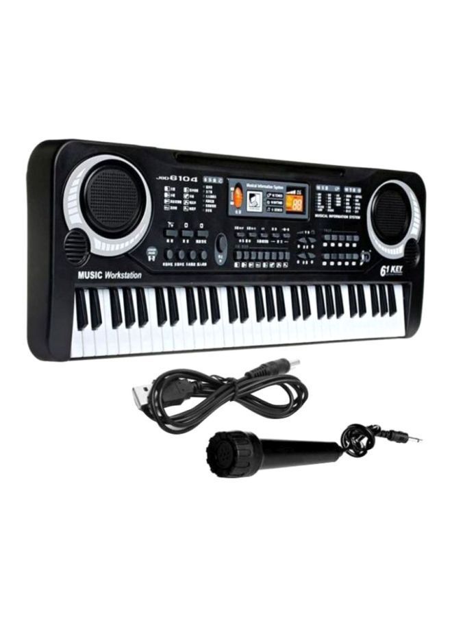 NIBEMINENT 61 Keys Digital Electric Piano With Microphone Portable Electronic Keyboards Set  - Image 1