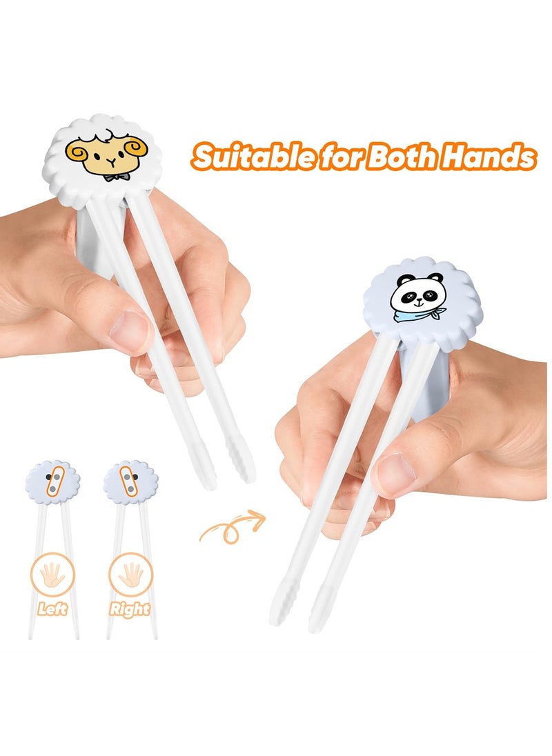 SYOSI - Kids Chopsticks Training, 3 Pairs Beginner Chopsticks, Cute  Kids Practice Chopsticks with Attachable Right or Left Handed Learning Chopstick Helper - Image 1