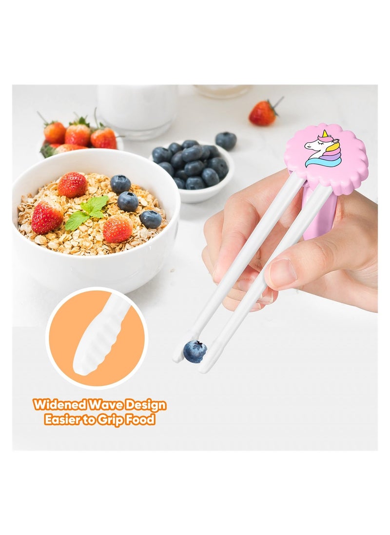 SYOSI - Kids Chopsticks Training, 3 Pairs Beginner Chopsticks, Cute  Kids Practice Chopsticks with Attachable Right or Left Handed Learning Chopstick Helper - Image 1