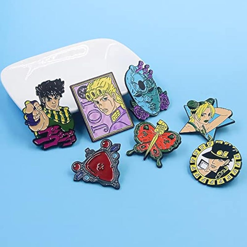 دبوس مطلي بالمينا بتصميم انيمي من جيه جيه بي ايه - اكسسوار شارة جوجوس كوسبلاي بتصميم مرعب - هدية ساحرة لشنطة الظهر وال للاطفال الاولاد والبنات والرجال والنساء - Image 4