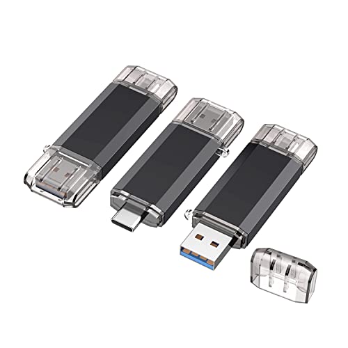 Vansuny 3 Pack 32GB USB C Flash Drive 2 in 1 OTG USB 3.0 + USB C Memory Stick with Keychain Dual Type C Thumb Drive Photo Stick Jump Drive for Android Smartphones, Computers, MacBook, Tablets, PC - Image 1