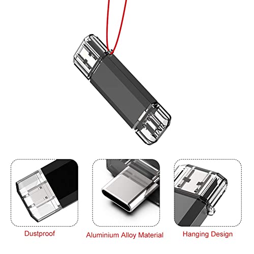 Vansuny 3 Pack 32GB USB C Flash Drive 2 in 1 OTG USB 3.0 + USB C Memory Stick with Keychain Dual Type C Thumb Drive Photo Stick Jump Drive for Android Smartphones, Computers, MacBook, Tablets, PC - Image 3