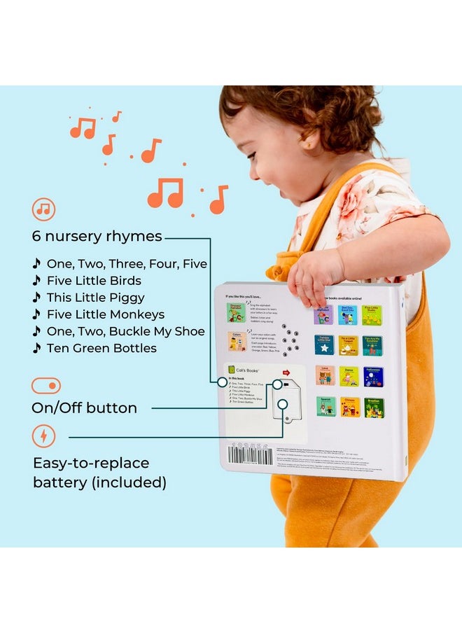 Cali's Books Calis Books Count Nursery Rhymes Music Book For Toddlers 1 3 Interactive Books For 1+ Year Old With 6 Animal Songs Educational Toddler Books Ages 1 3  - Image 3
