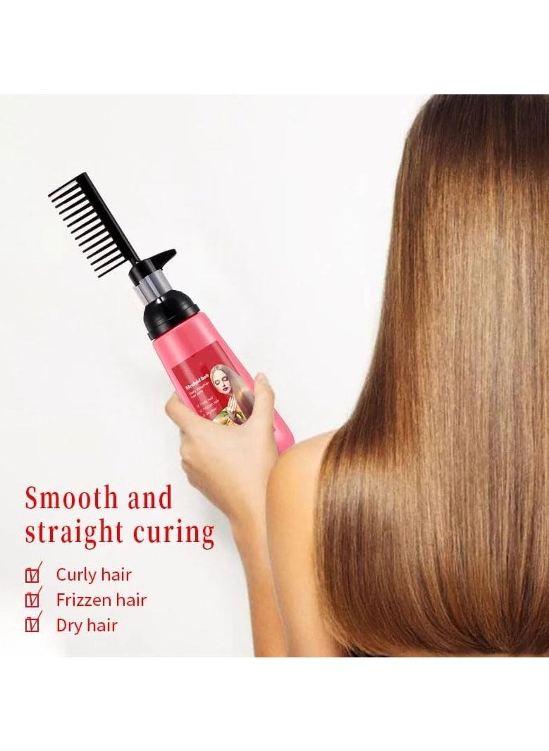 Yameem - Yameem Hair Straightening Cream Argan Oil & Keratin Straight Hair Cream Hair Straightener Treatment With Comb Fast Straightening Moisturizing Set Softener For Salons And Homes - Image 1