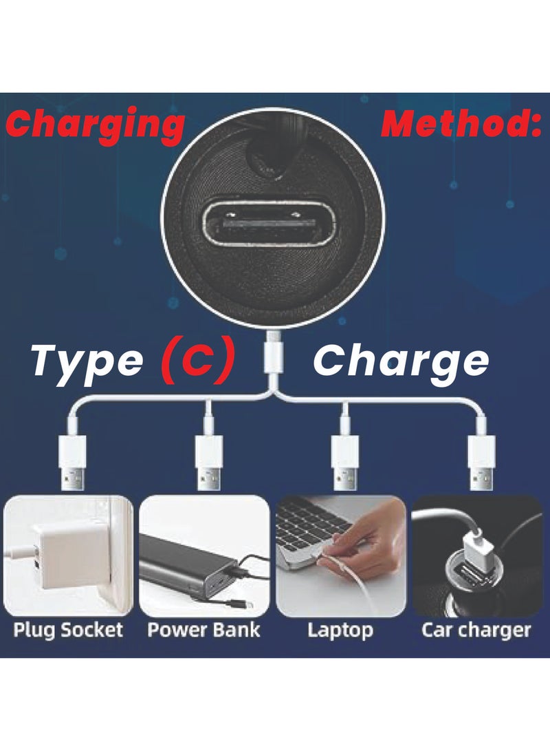 Rechargeable Torch Flashlight for Camping, Hiking, Emergencies - Ultra Bright 90000 Lumens, Type C Charging, 5 Lighting Modes, Waterproof, Adjustable Focus - Image 5