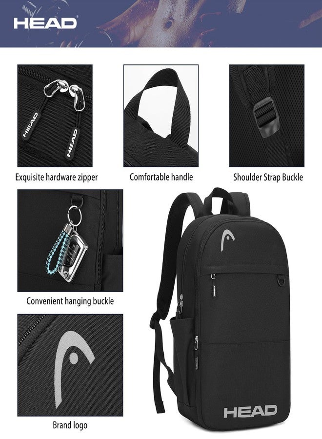 HEAD حقيبة ظهر سفر مقاومة للماء للنساء والرجال، حقيبة ظهر خفيفة الوزن لأجهزة الكمبيوتر تناسب دفتر 15.6 بوصة، حقيبة يومية غير رسمية لحقائب الكلية لعطلة نهاية الأسبوع/الليالي/الرياضة/الصالة الرياضية/العمل/اللياقة البدنية - Image 5