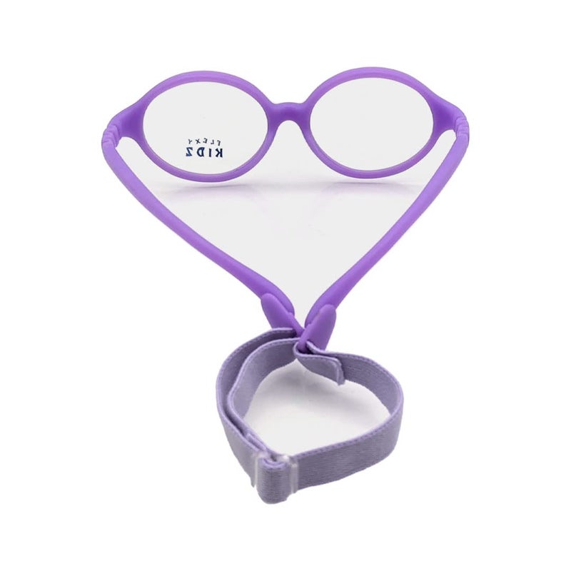 Flexi Kidz Blue Light Blocking Anti Glare Zero Power Unbreakable Eyeglasses Spectacle Frame Protection From TV Mobile Laptop Computer for Kids Girls Boys Unisex With Antislip Silicone Band - Image 3