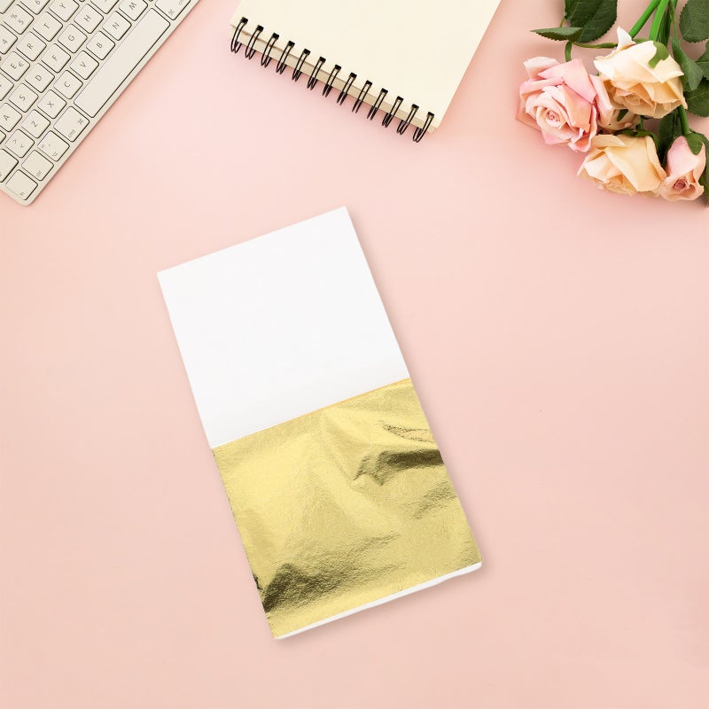 400pcs Foil Sheets Foil Leaf Paper For Crafts Baking Beauty And Art Projects Imitation Foil Leaf For Cake Decoration Resin - Image 3