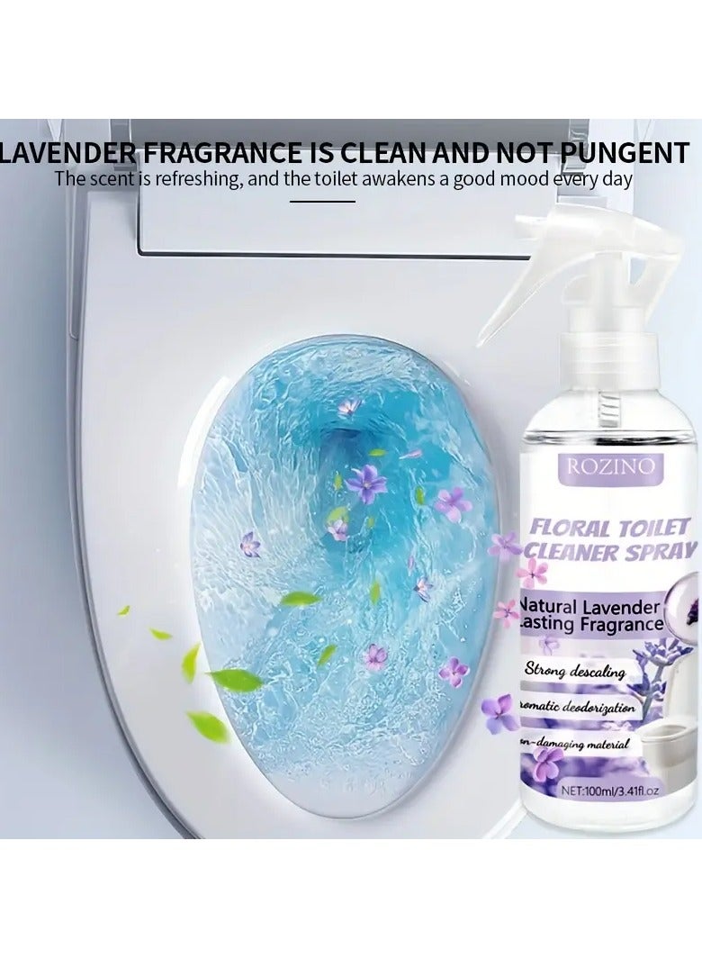 Rozino Lavender Bliss 100ml Toilet Cleaner - Super Strong Decontamination & Sterilization, Low Odor, Citric Acid Infused, Ceramic-Safe Spray for Daily Use  - Image 5